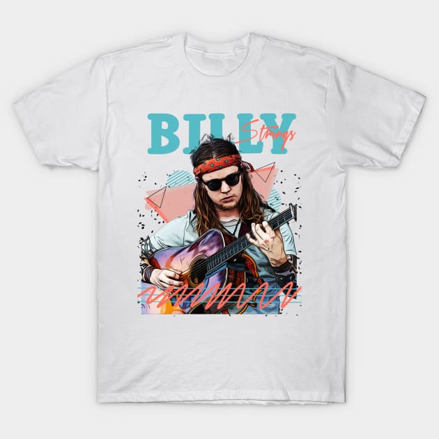 Billy Strings Fan Art Retro Design // Vintage T-Shirt by Nandin Putri